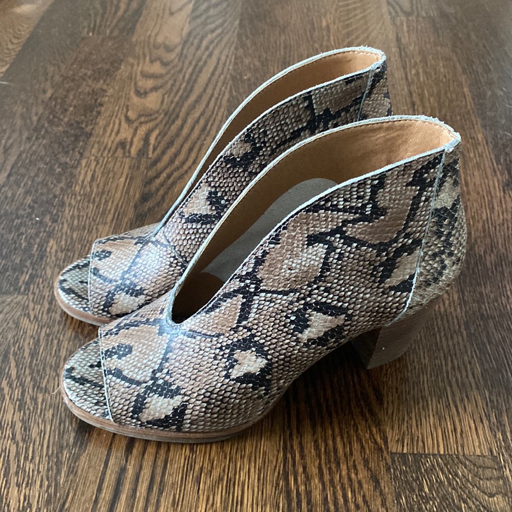 Lucky Brand Python Booties - Size 6 - image 1